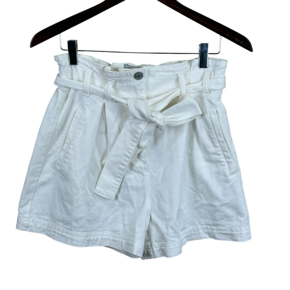 Rails‎ Belle Paperbag Ivory High-Rise Denim Jean Shorts Womens Size S